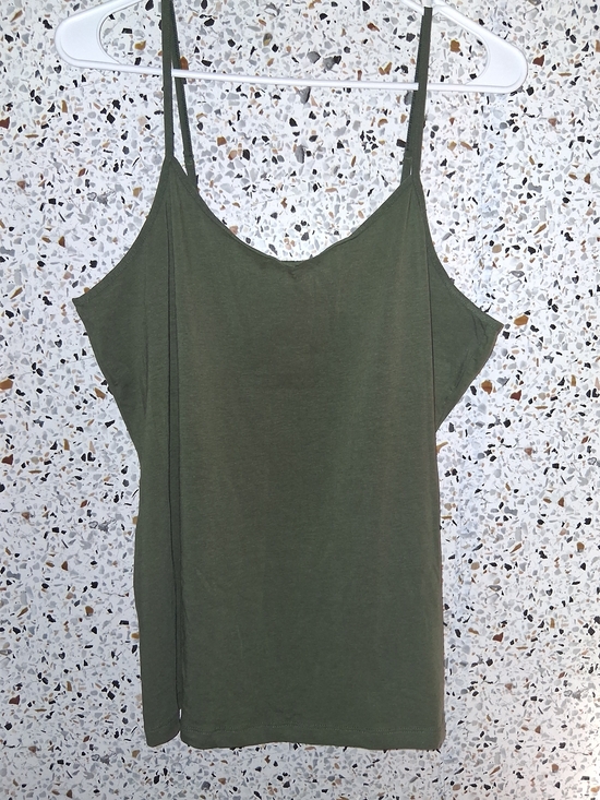 Time and Tru Tops - Time and Tru Olive Green Spaghetti Strap Camisole
